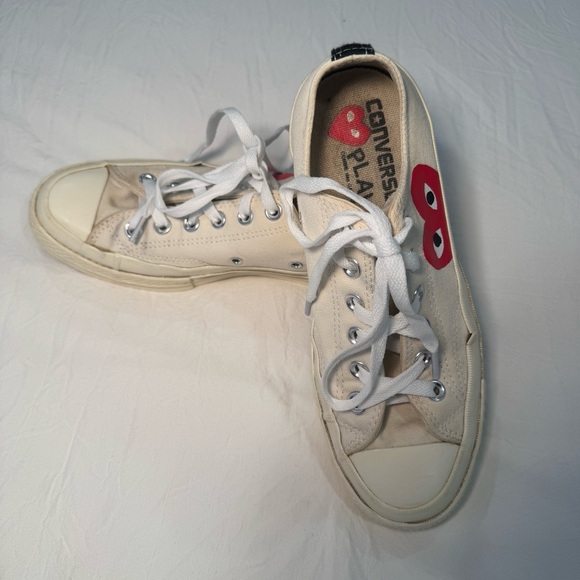 Converse Comme des Garçons‎ Play Cream Play Sneakers | Women's 7 - Picture 3 of 8